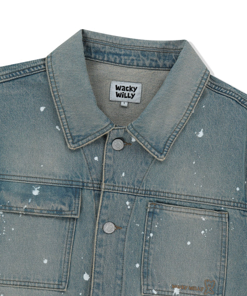 Denim tracker jacket light blue