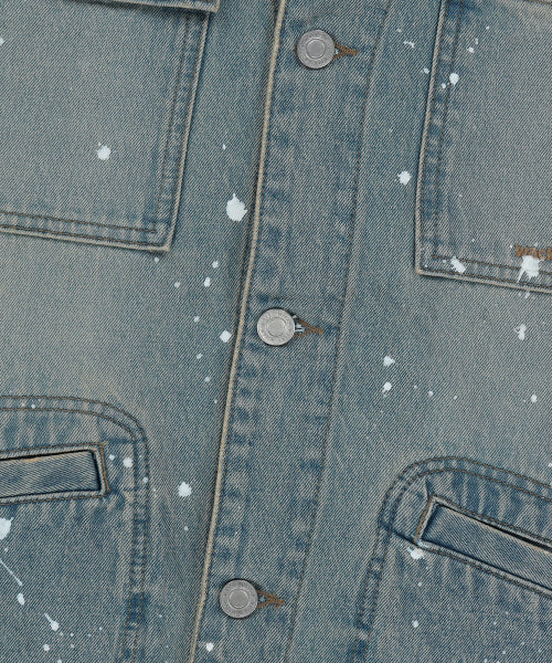 Denim tracker jacket light blue