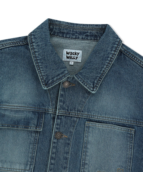 Denim tracker jacket blue