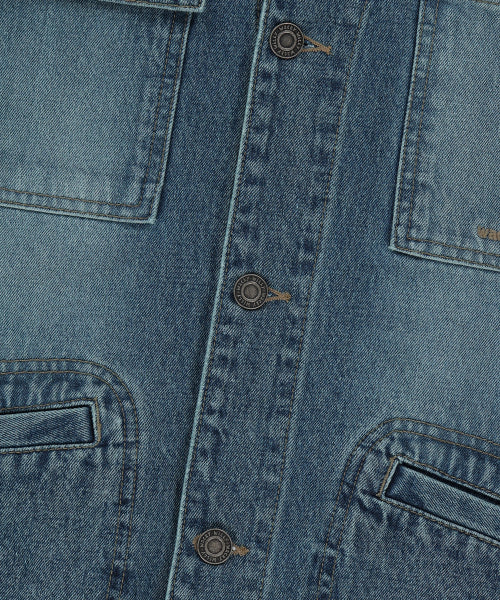 Denim tracker jacket blue