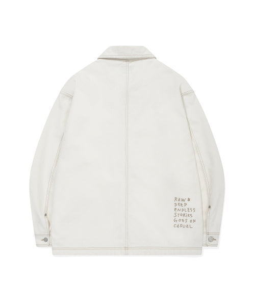 Denim Chore Jacket Ekru