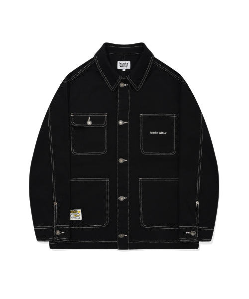 Denim herb jacket black