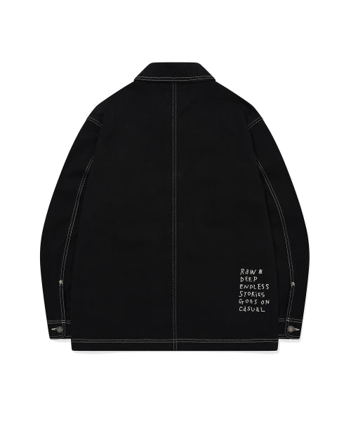Denim herb jacket black