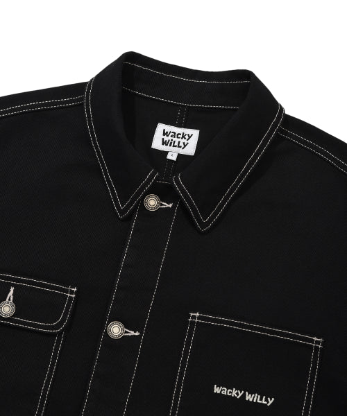 Denim herb jacket black