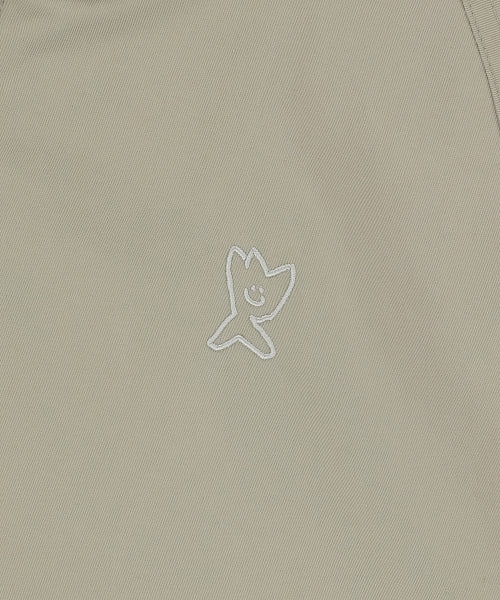 Basic Cotton Hooded Windbreaker Beige