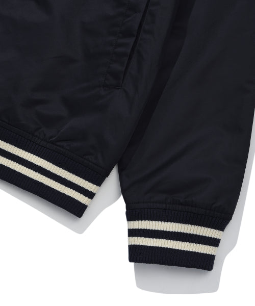 Nylon Graphic Varsity Jacket Dark Navy