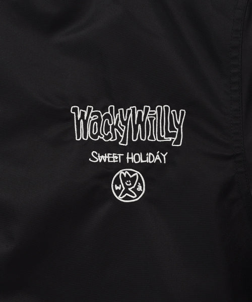 Nylon Varsity Jacket Black