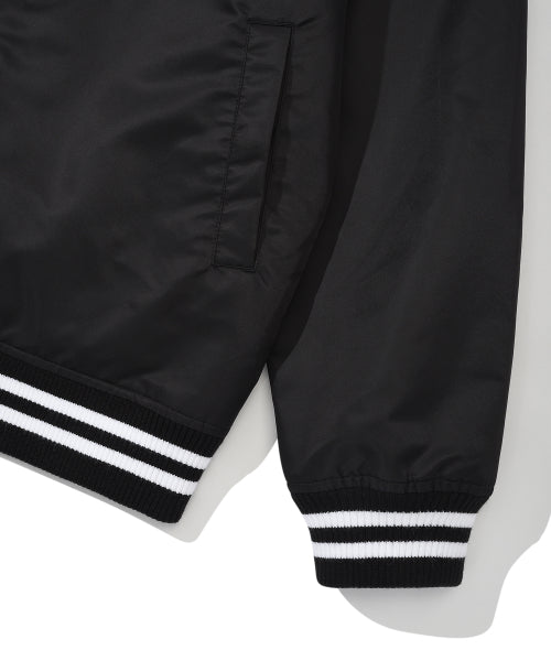 Nylon Varsity Jacket Black