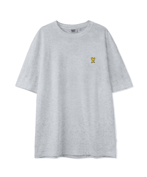 Signature Kiki Wappen Short Sleeve T-shirt Light Gray