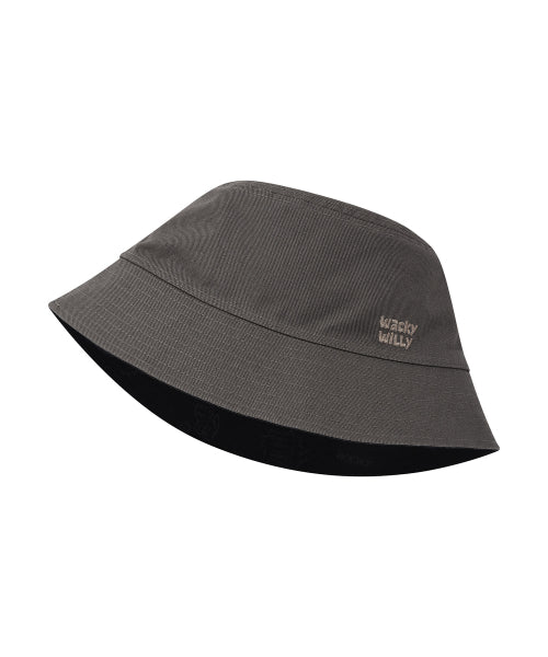 Hand-drawing reversible bucket hat navy