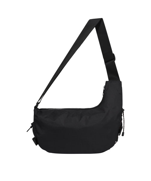 String draw sling bag black