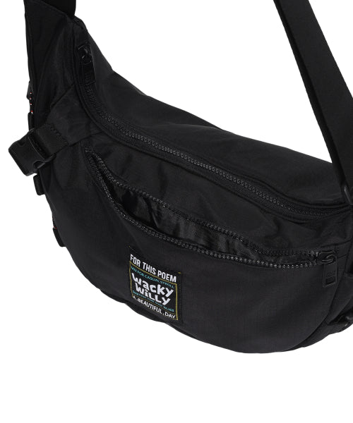 String draw sling bag black