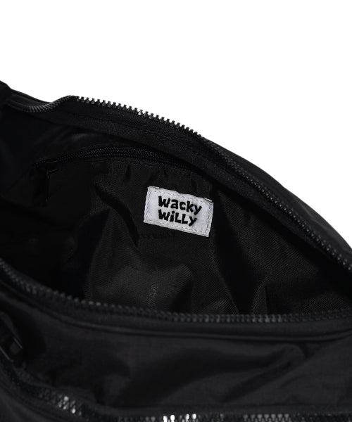 String draw sling bag black