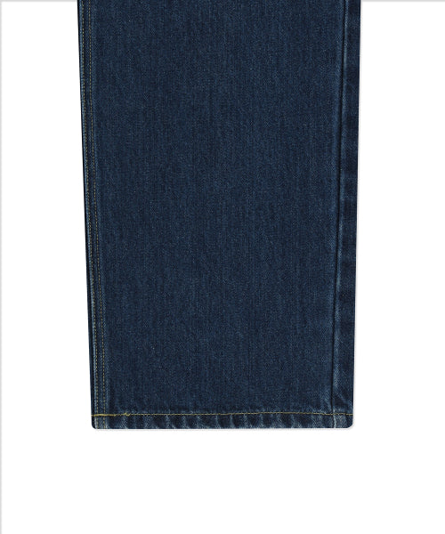 Women's Semi-Wide Denim Pants Blue