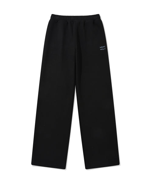 Women's Straight Fit String Sweat Pants Black