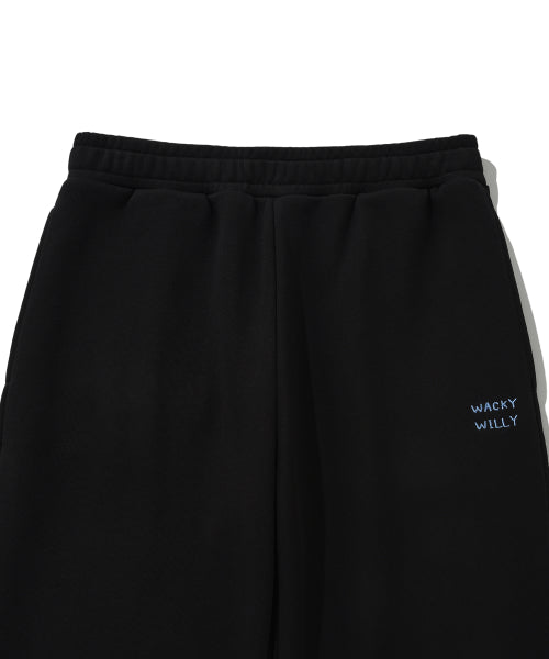 Women's Straight Fit String Sweat Pants Black