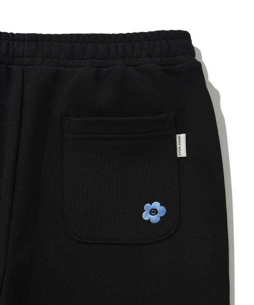 Women's Straight Fit String Sweat Pants Black