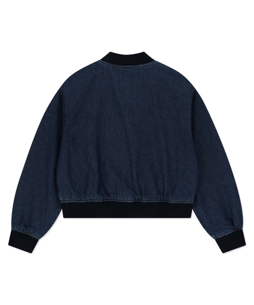 Women's short denim blue jacket blue