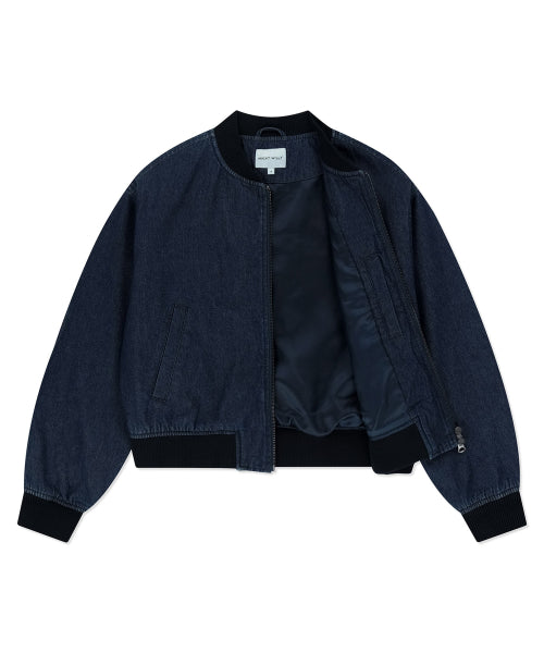 Women's short denim blue jacket blue