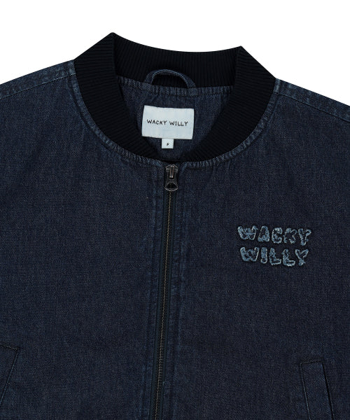 Women's short denim blue jacket blue