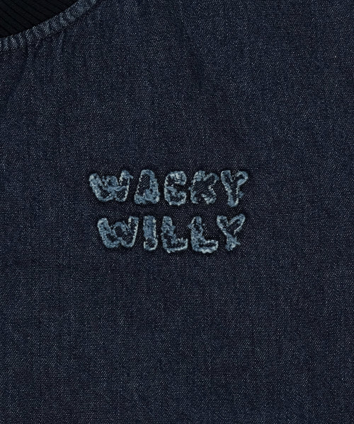 Women's short denim blue jacket blue