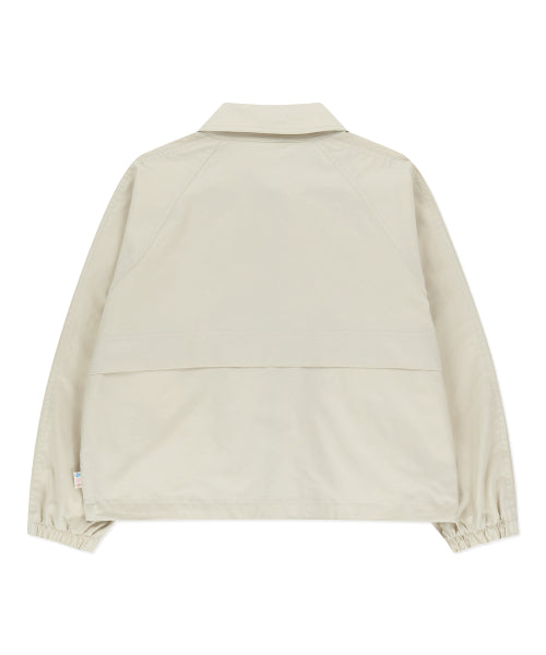 Women's Cotton Blended Collar Jacket Cream