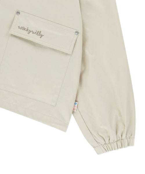 Women's Cotton Blended Collar Jacket Cream