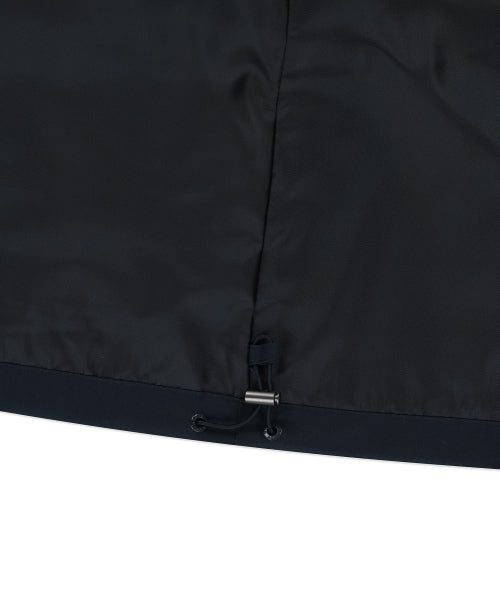 Women's cotton mixed collar jacket navy