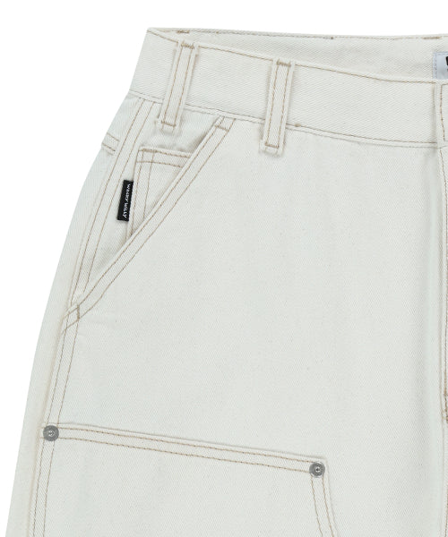 Double Ni Carpenter Denim Pants Cream