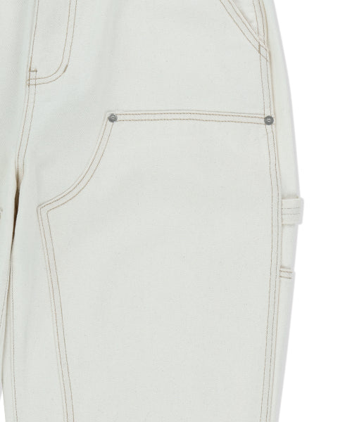 Double Ni Carpenter Denim Pants Cream
