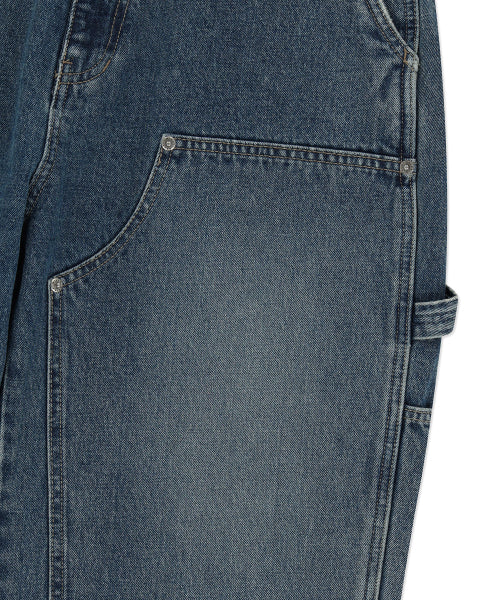 Doublenie multi-pocket denim pants sky blue