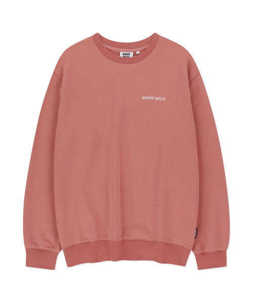 Basic typo logo sweatshirt pink
