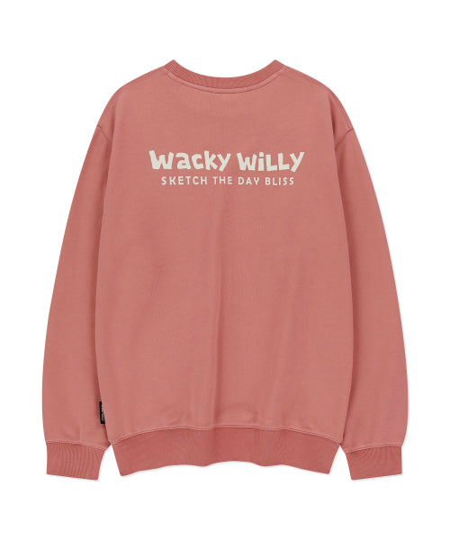 Basic typo logo sweatshirt pink