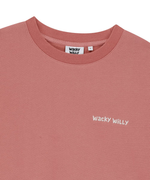 Basic typo logo sweatshirt pink