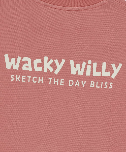 Basic typo logo sweatshirt pink