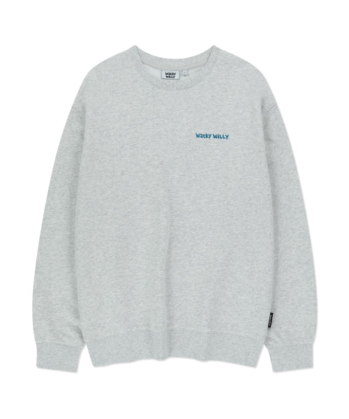 Basic typo logo sweatshirt light gray