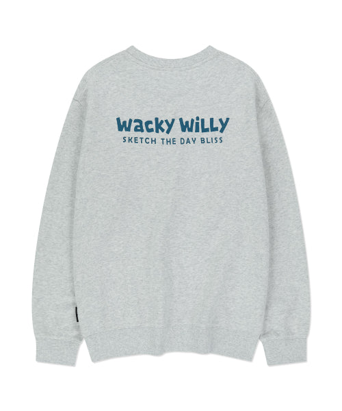 Basic typo logo sweatshirt light gray