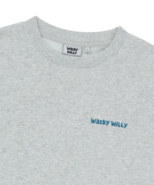 Basic typo logo sweatshirt light gray