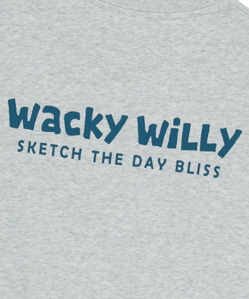 Basic typo logo sweatshirt light gray