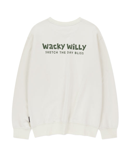 Basic typo logo sweatshirt cream