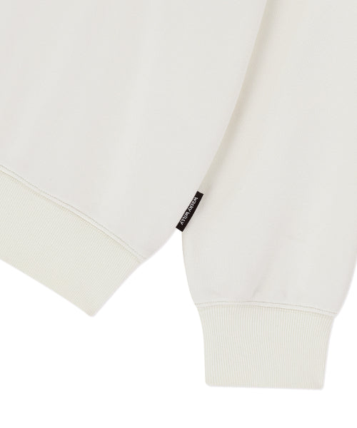 Basic typo logo sweatshirt cream
