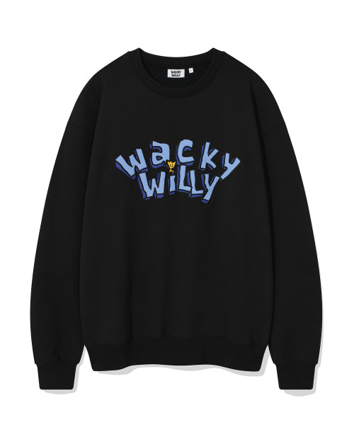 typo graphic one-point sweatshirt black