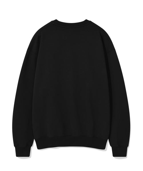 typo graphic one-point sweatshirt black