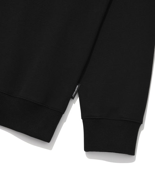typo graphic one-point sweatshirt black
