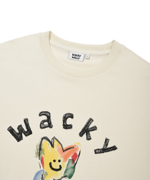 Kiki Big Graphic Sweatshirt Cream