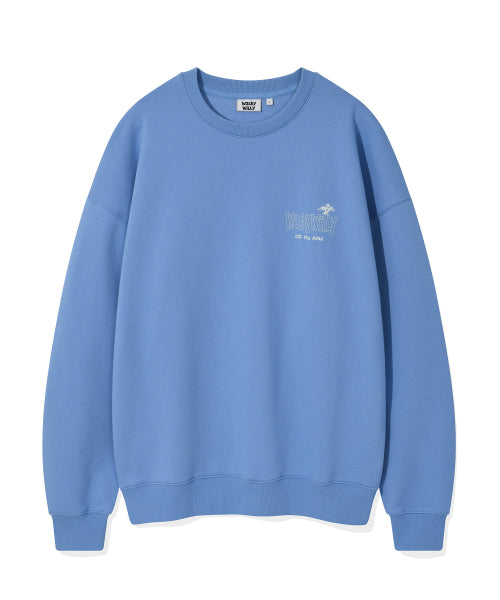 Picture graphic sweatshirt blue