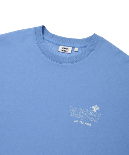Picture graphic sweatshirt blue