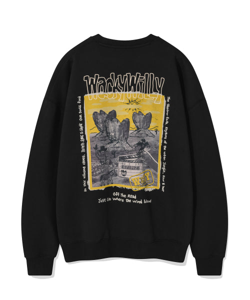 Picture graphic sweatshirt black