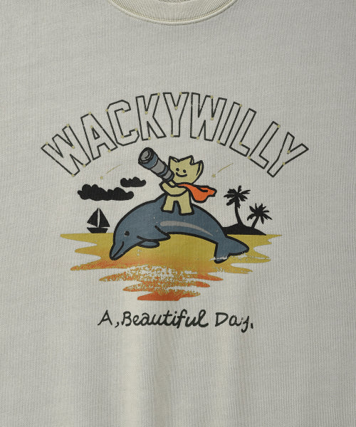 Kiki Washing Graphic Sweatshirt Beige