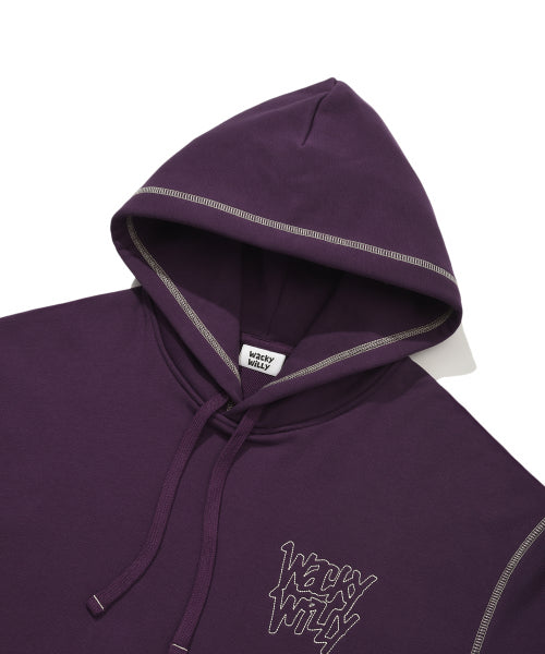 Stitch Lettering Hood Purple